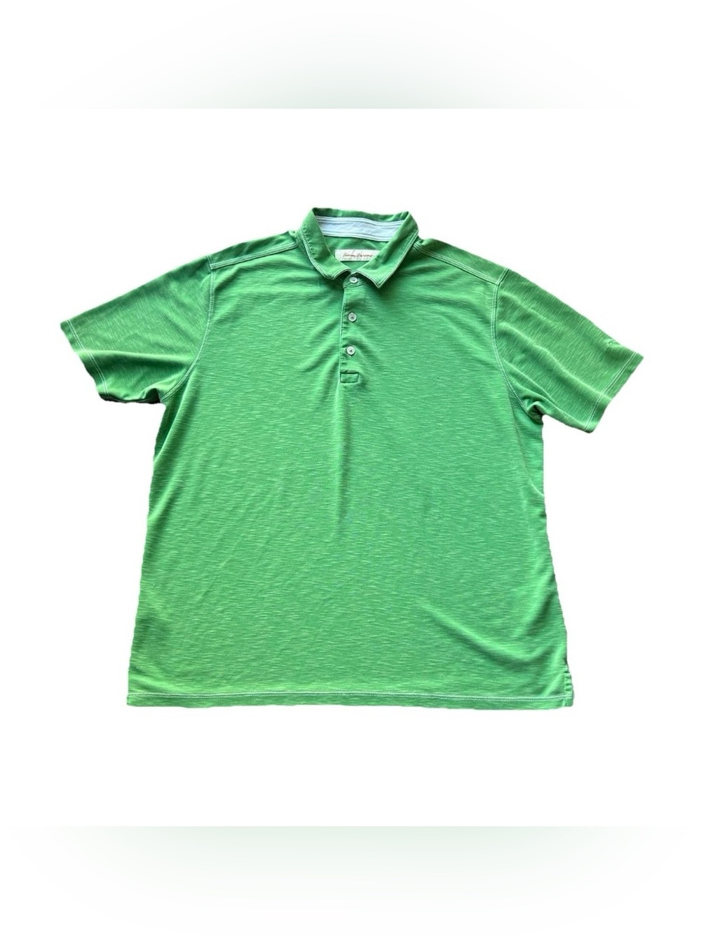 Tommy Bahama Polo Shirt Mens Size XL Green Solid Marlin Short Sleeve Outdoors